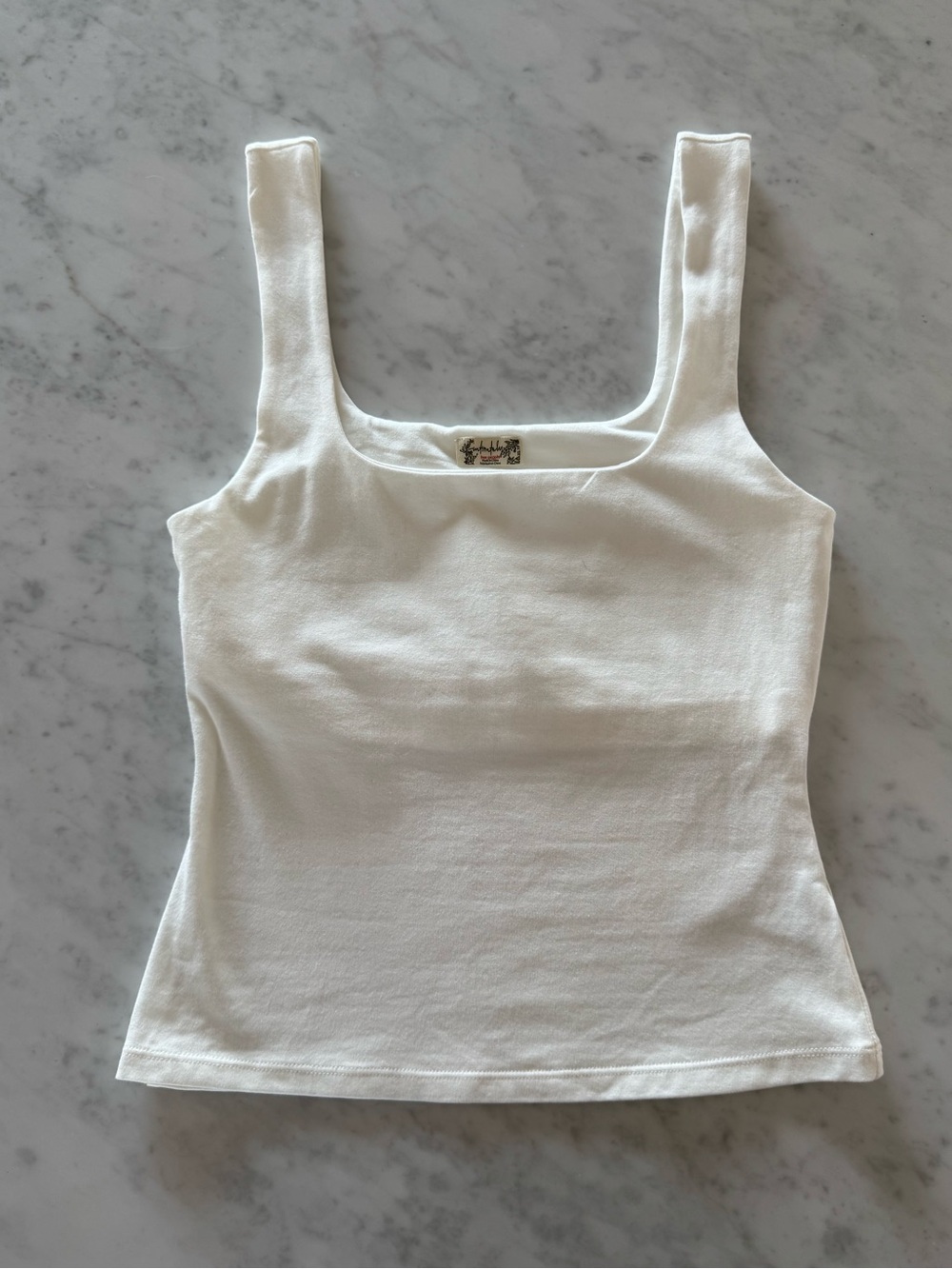 free people white tank top with built in bra